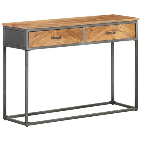 Lusso Casadino -  Tavolo Consolle 110x35x75 Cm In Legno Massello Di Acacia - Foto 2