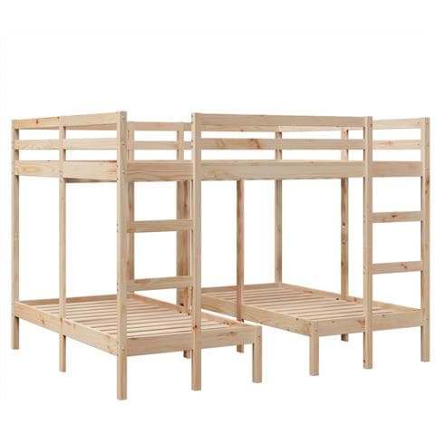 Giroletto Castello Triplo 160x200/80x160cm Legno Massello Pino - Foto 1