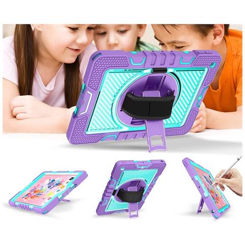 Custodia Per Samsung Galaxy Tab A 8.4” Con Tracolla Viola - Foto 4