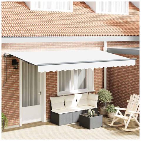 Tenda Retrattile Bianco 400 x 200 cm Poliestere e Alluminio - Foto 2