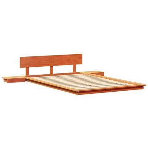 Struttura del letto Marrone 140 x 190 cm legno - Foto 1