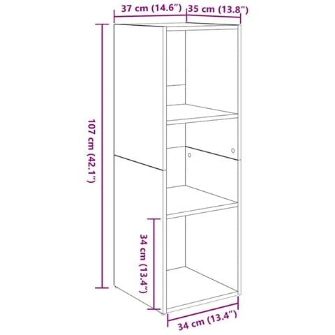 Set mobile TV 2 pcs Rovere artigianale Legno multistrato - Foto 9