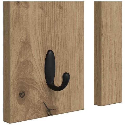 Appendiabiti a muro rovere artigianale 85 x 10 x 45 cm - Foto 9