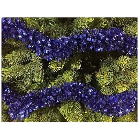 Decoración De Navidad Dthoma, Adorno Navideño, Ornamento De Navidad, Decoración Festiva, Made In Italy, 1000x8 H8 Cm, Azul - Foto 1