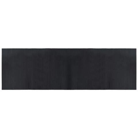 Tappeto Rettangolare Nero 60x200 cm in Bambù - Foto 1