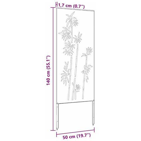 Schermo per privacy in giardino Floreale Argento 50 x 140 cm - Foto 9