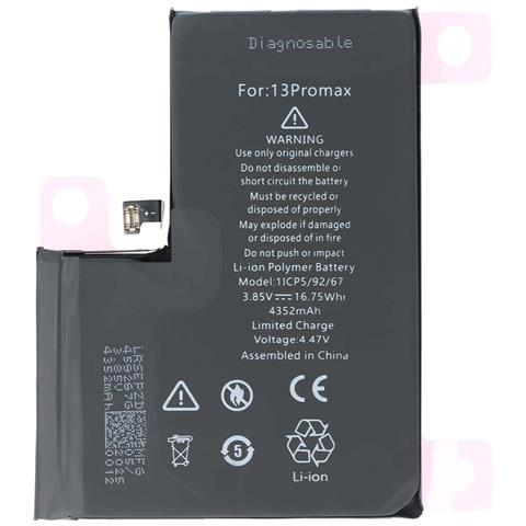 Batteria Diagnostica Per Iphone 13 Pro Max Li-polimero 3,85v 4352mah 16,75wh - Foto 1