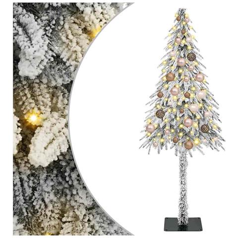 Albero di Natale con luci a strisce a LED Bianco 150 cm PE - Foto 1