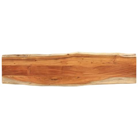 Piano Tavolo 180x40x3,8 cm Rettangolare Legno Acacia Bordi Vivi - Foto 1