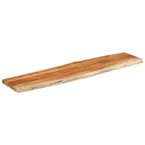 Piano Tavolo 180x40x3,8 cm Rettangolare Legno Acacia Bordi Vivi - Foto 2