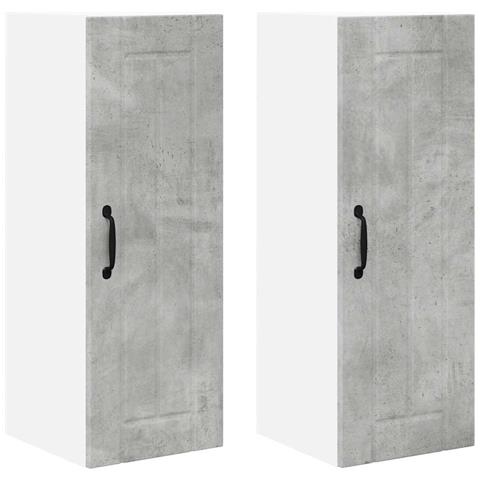 Mobile da cucina 2 pcs Grigio cemento 30 x 31 x 80 cm - Foto 1
