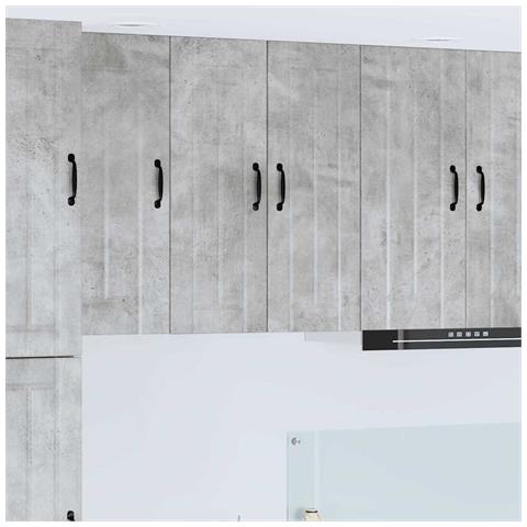 Mobile da cucina 2 pcs Grigio cemento 30 x 31 x 80 cm - Foto 2