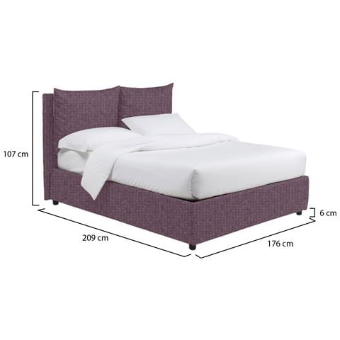 Davoli - Letto Matrimoniale Sfoderabile, Viola Lilla - Foto 2