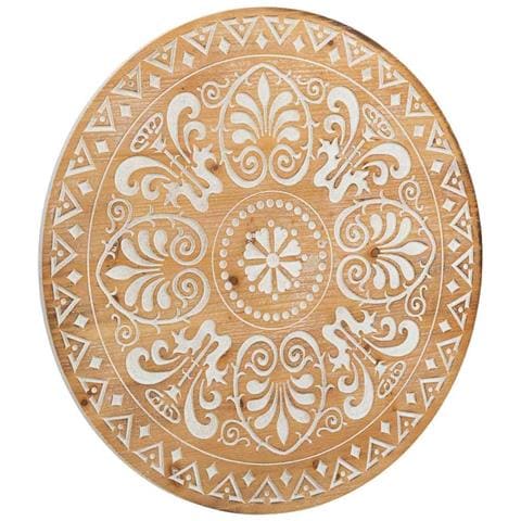 Pannello Decorativo In Legno Intagliato Marrone 60x0,6x60h - Foto 1
