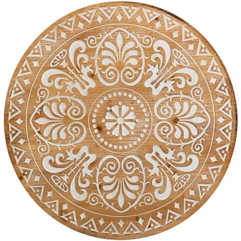 Pannello Decorativo In Legno Intagliato Marrone 60x0,6x60h - Foto 2