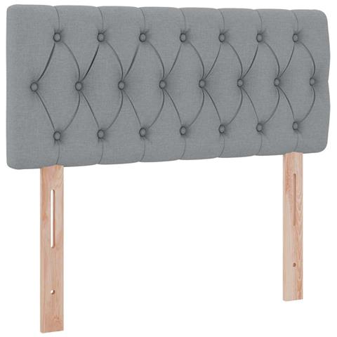 Letto con contenitore e materasso Grigio chiaro 90 x 190 cm - Foto 9