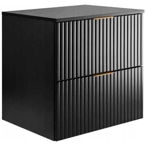 Mobile bagno 60 cm con frontali scanalati e chiusura soft close - Foto 1