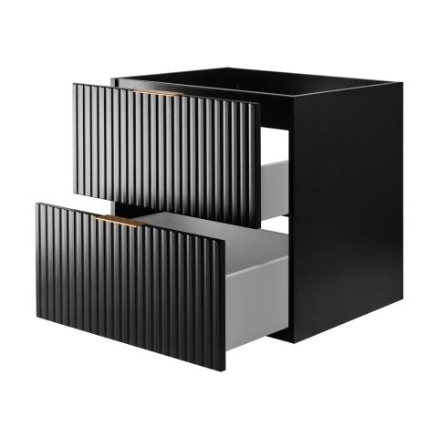 Mobile bagno 60 cm con frontali scanalati e chiusura soft close - Foto 2