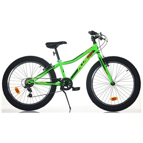 Bici Mountain Bike Bambino Mtb Bicicletta Bimbo Con Ruote Plus Misura 24 Art. 424up Cambio 6v Linea Aurelia - 24 Arancio Fluo - Foto 2