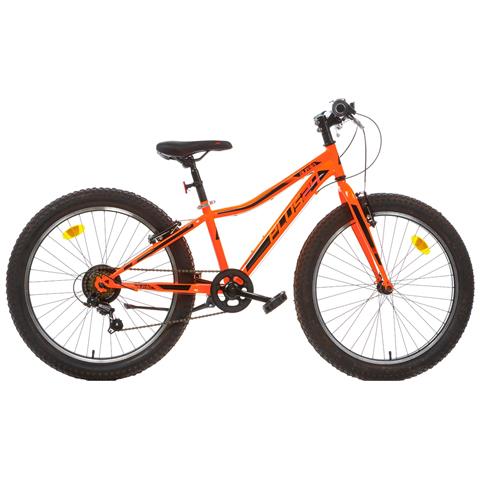 Bici Mountain Bike Bambino Mtb Bicicletta Bimbo Con Ruote Plus Misura 24 Art. 424up Cambio 6v Linea Aurelia - 24 Arancio Fluo - Foto 1
