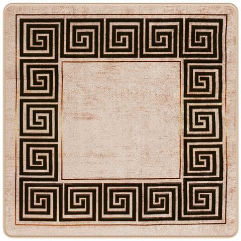 Runner Tappeto MARSA Nero 100 x 100 cm Poliestere e PVC - Foto 1