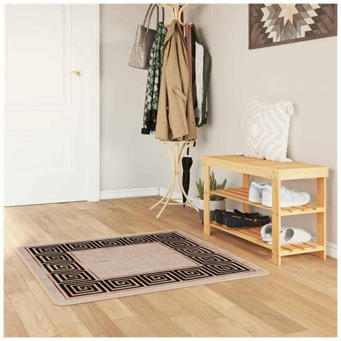 Runner Tappeto MARSA Nero 100 x 100 cm Poliestere e PVC - Foto 2