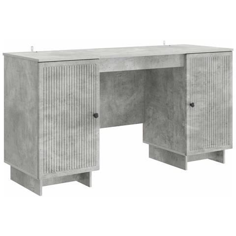 Scrivania Grigio Cemento Legno ingegnerizzato - Foto 1