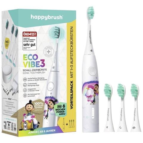 Eco vibe Bambino Spazzolino elettrico sonico Bianco - Foto 1