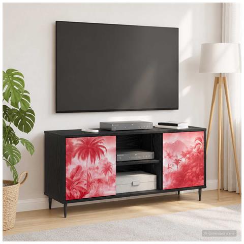 Mobile TV AACHEN 102 x 33 x 51 cm Rovere Nero - Foto 2