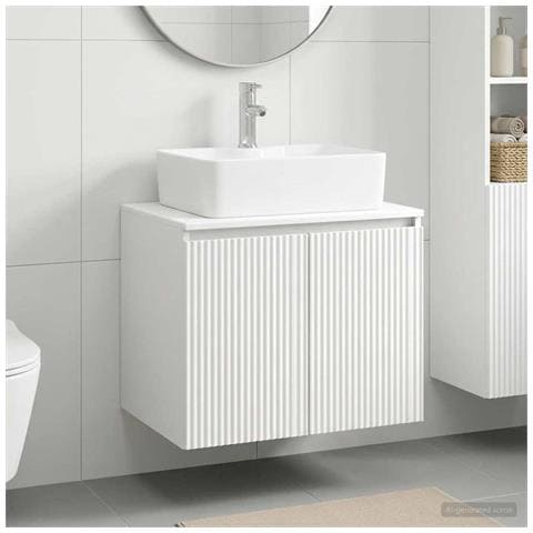 Set di mobili per il bagno Bianco Legno ingegnerizzato - Foto 10