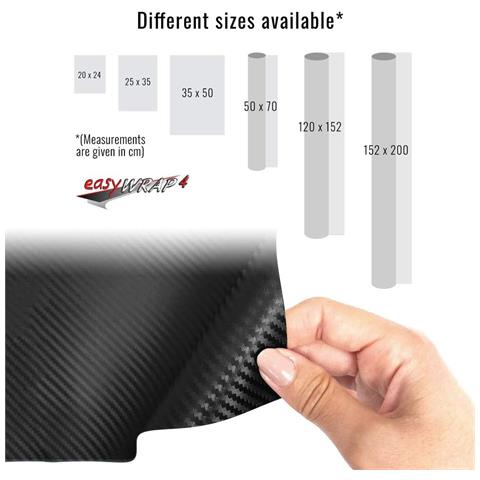 Foglio Pellicola Adesiva per Wrapping Auto Carbonio, 120 x 152 cm - Foto 2