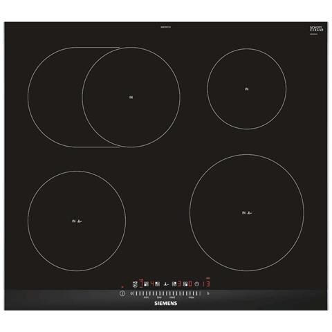 SIEMENS Piano Cottura EH675FFC1E a Induzione 4 Zone Cottura da 60.2 cm Colore Nero SIEMENS Piano Cottura EH675FFC1E a Induzione 4 Zone Cottura da 60.2 cm Colore Nero