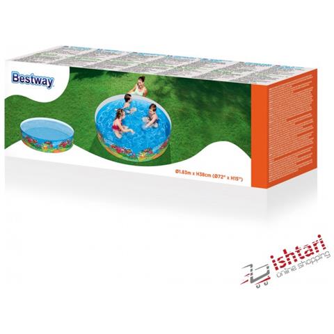 55030, Piscina Rigida Fantasia Mare 183x38cm, Un Pezzo - Foto 2