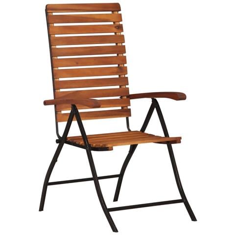 Sedie Reclinabili da Giardino 2 pz in Legno Massello d'Acacia - Foto 2