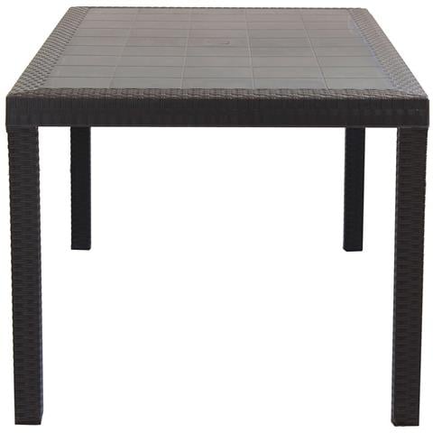 Caligola - Set Tavolo Fisso In Wicker Cm 150 X 90 Compreso Di 6 Sedute - Foto 2