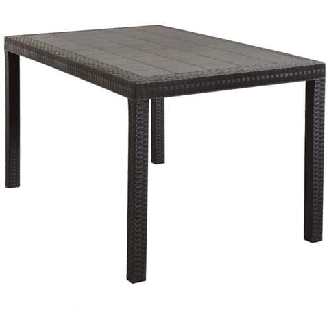 Caligola - Set Tavolo Fisso In Wicker Cm 150 X 90 Compreso Di 6 Sedute - Foto 4