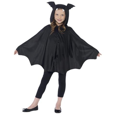 Poncho Da Pipistrello Per Bambino Halloween - Taglia: 4 - 6 Anni (115/128 Cm)  - Foto 2