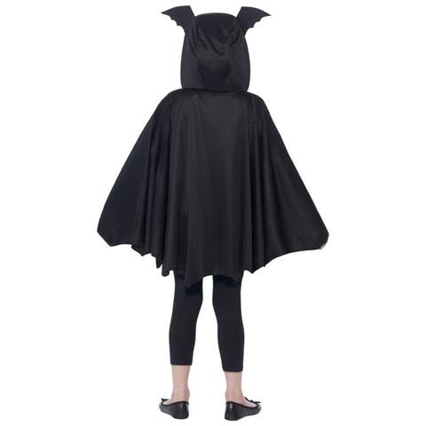 Poncho Da Pipistrello Per Bambino Halloween - Taglia: 4 - 6 Anni (115/128 Cm)  - Foto 3