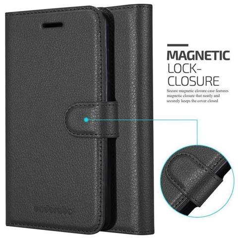 Custodia Compatibile Con Google Pixel 2 Xl In Nero Carbone - Coperchio Protettiva Con Chiusura Magnetica, Funzione Stand E Tasca Per Le Carte - Foto 7