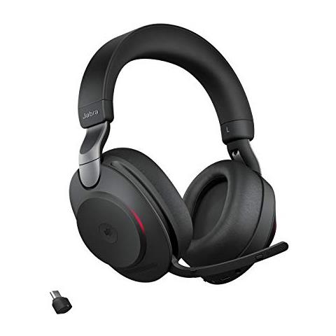 Evolve2 85 Pc Cuffie Wireless con Supporto di Ricarica Cuffie Certificate Microsoft Teams con Batteria a Lunga Durata Adattatore Bluetooth Usb-C Nero - Foto 1