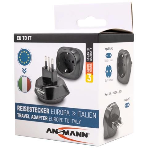 1250-0035 adattatore per presa di corrente Tipo L (IT) Tipo C (Europlug) Nero - Foto 7