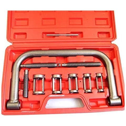 Strumenti Allegri Hk 10pc 5 In 1 Portatile Valvola Primavera Compressore Tool Kit Per Auto Furgoni Bikes 450340 - Foto 1