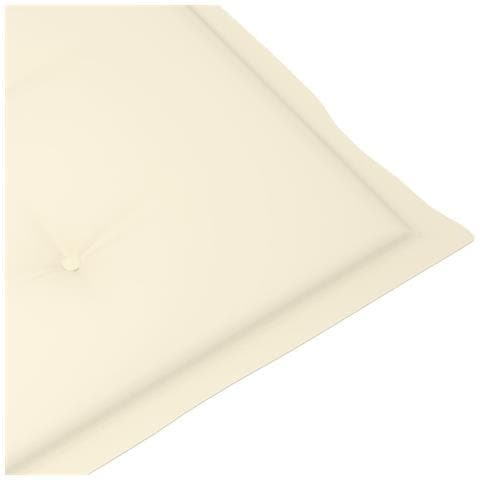 Sedie da Giardino 6 pz con Cuscini Crema Massello di Teak - Foto 10