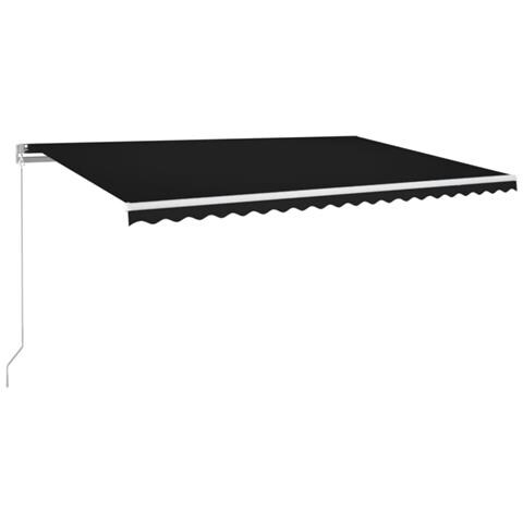 Tenda da Sole Retrattile Manuale con LED 500x300 cm Antracite - Foto 1
