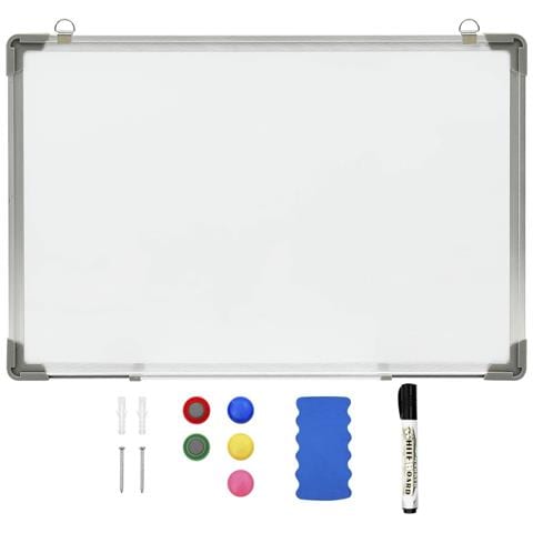 Lavagna Magnetica Bianca Cancellabile a Secco 60x40 cm Acciaio - Foto 1