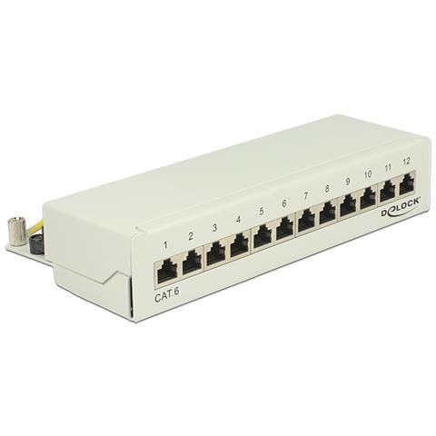 87292, 12 x RJ45/12 x LSA, Grigio, Metallo, Scatola - Foto 1