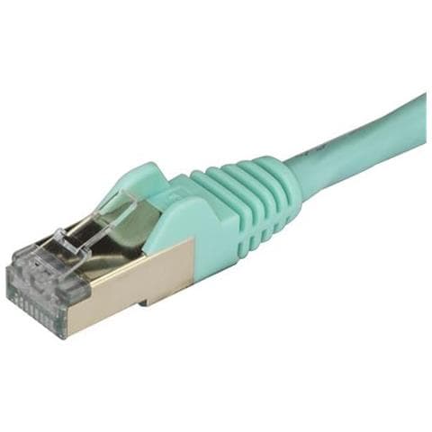 Cavo di Rete Ethernet Cat6a - Cavo Schermato STP da 1m - Cavo RJ45 Antigroviglio - Turchese - Foto 2