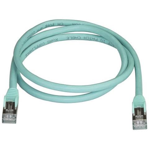Cavo di Rete Ethernet Cat6a - Cavo Schermato STP da 1m - Cavo RJ45 Antigroviglio - Turchese - Foto 3