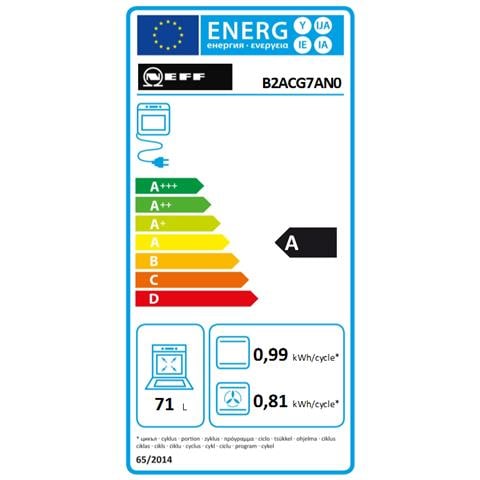 Forno Elettrico da Incasso B2ACG7AN0 Capacità 71 L Multifunzione Ventilato Colore Acciaio Inox - Foto 3