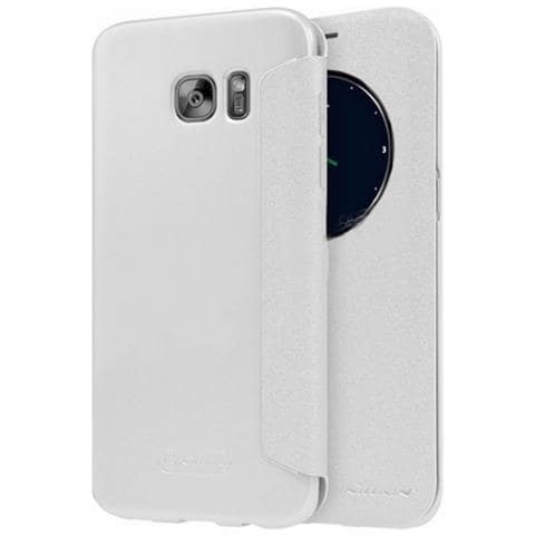 Custodia Sparkle Leather Flip Book Case Samsung Galaxy S7 Edge G935 White - Foto 1